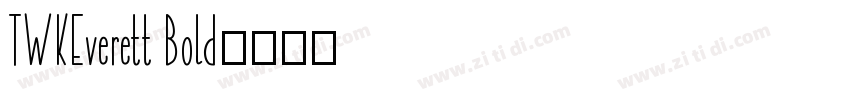 TWKEverett Bold字体转换